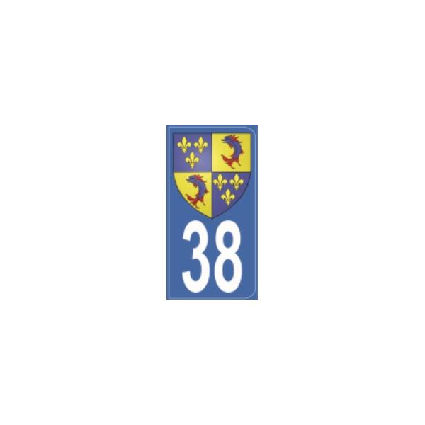 38.2 - AUTOCOLLANT DEPARTEMENT 38 Blason Dauphiné
