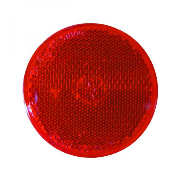 494.20 - CATADIOPTRE ROND ROUGE diam. 60 mm ADHESIF