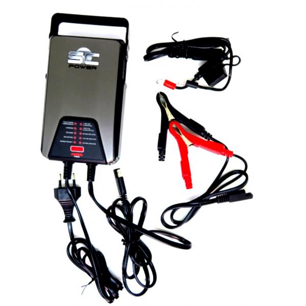 SC38 - CHARGEUR BATTERIE 6V/12V sélectionnable + Lithium - 3,8 A - 9 phases