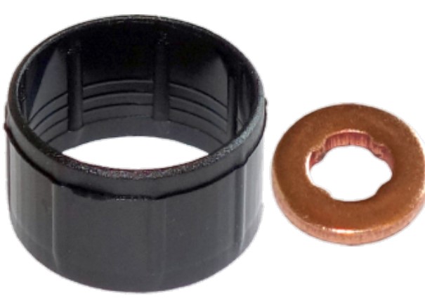 10148BL - KIT JOINT INJECTEUR PSA (4 dents) 15 x 7,7 x 2 mm + BAGUE 20,5 x 23 x 14,5 mm - blister