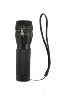 697 - LAMPE TORCHE ZOOM 1 LED 3W + 3 PILES AAA incluses