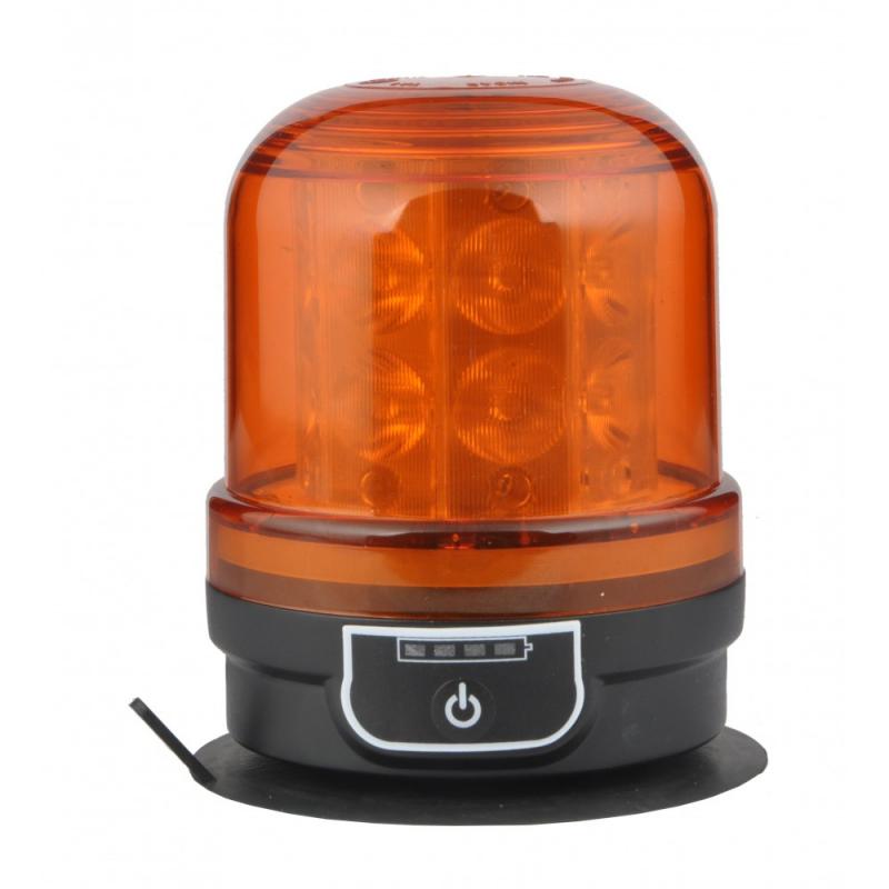 Gyrophare magnétique Led mode Flash type R65 orange