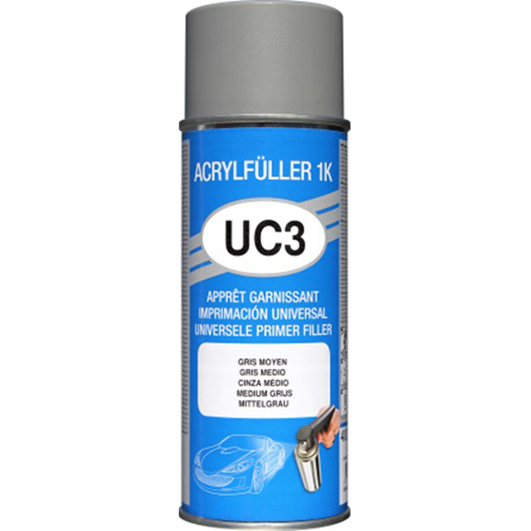 761 - Apprêt garnissant 1K GRIS MOYEN - Protection anticorrosion Aérosol 400 ml