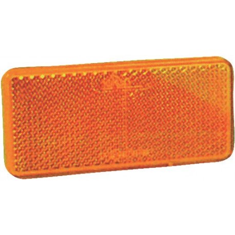 CATADIOPTRE RECTANGLE ORANGE 101 mm X 44 mm ADHESIF - INTFRADIS