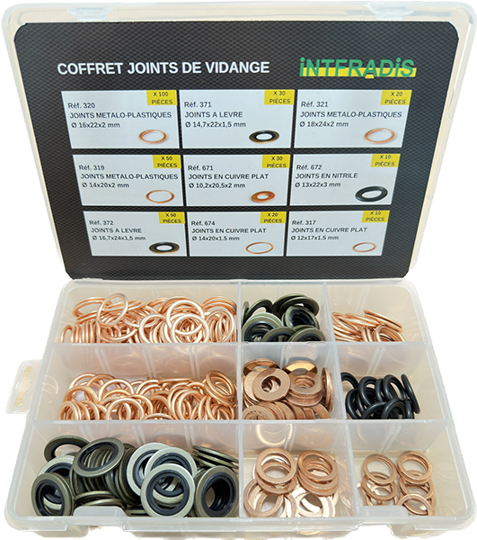 Coffret de 540 joints cuivre