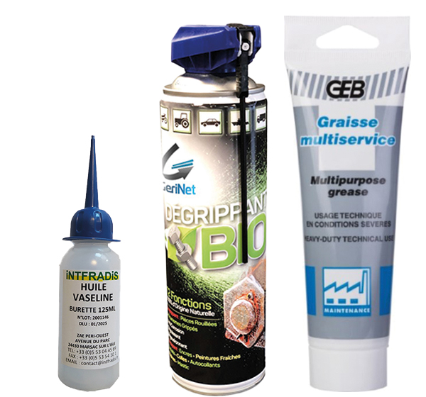 Graisses, Dégrippants, Lubrifiants