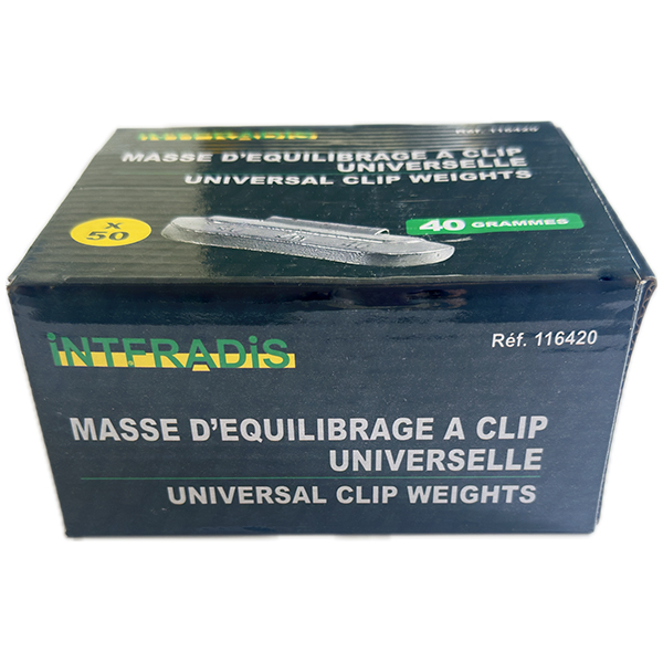 116420 - BOITE 50 MASSES 40G JANTES ACIER