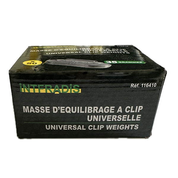 116410 - BOITE 50 MASSES 35G JANTES ACIER