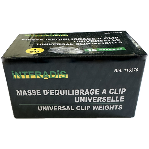 116370 - BOITE 50 MASSES 15G JANTES ACIER