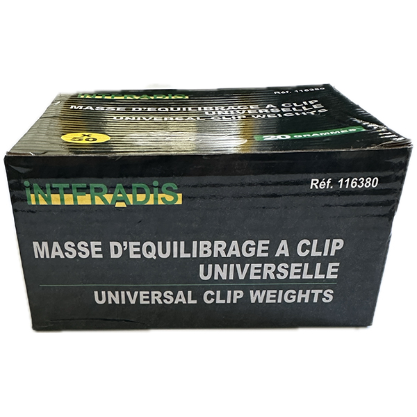 116380 - BOITE 50 MASSES 20G JANTES ACIER