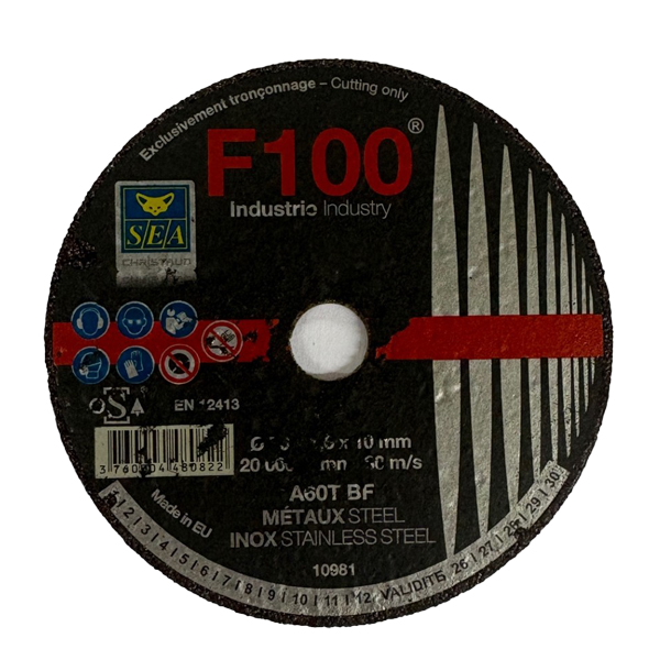 1650 - DISQUE A TRONCONNER DIAM.76 X 10 X 1.6 - PLAT