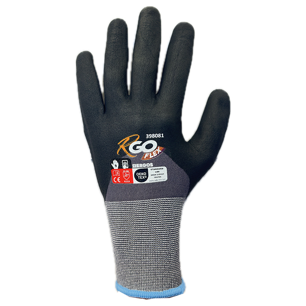 035 - GANTS GRIS ENDUCTION MOUSSE DE NITRILE