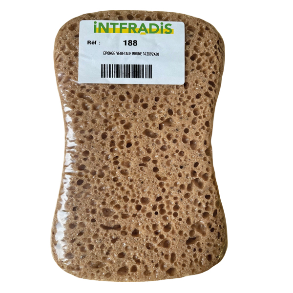 188 - EPONGE VEGETALE BRUNE 142X92X60
