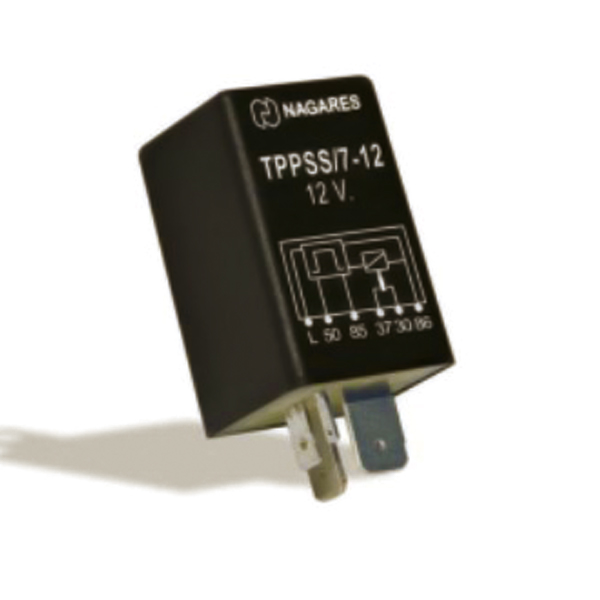 10092BL - TEMPORISATEUR PRECHAUFFAGE DIESEL VAG, Audi, VW - TPPSS/7-12, 12 V. Pré et post-chauffage court