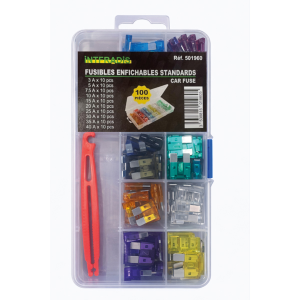 501960 - FUSIBLE ENFICHABLE STANDARD assortiment de 100 pièces