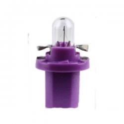 17006 - LAMPE TEMOIN 12V. 0,4W culot BAX10d VIOLET B8,5d
