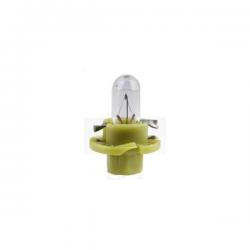 17047 - LAMPE TEMOIN 12V. 1,3W culot BAX10d VERT OLIVE B8,4d